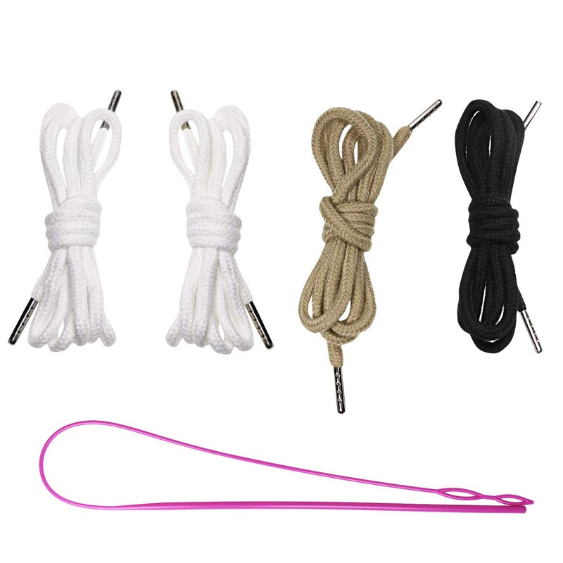 Penta Angel Drawstring 8 Pieces 53Inch 5mm Diameter Replacements Drawstring Cords Strings with Easy Threader for Running Shorts Sweatpants Pants Jackets Coats Swim Trunks Shoes Laces Tote Bag - Image 1